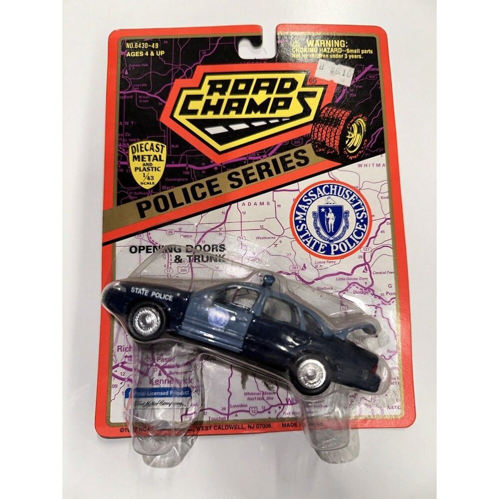 1999 Road Champs Police Series Boston Massachusetts Police 1:43 Diecast New NIP